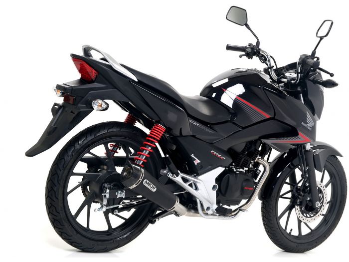 Arrow Honda CB 125 F 15/16 Homologated Nichrom Dark X-Kone Silencer With Carbon End Cap For Arrow Collector 51517xkn