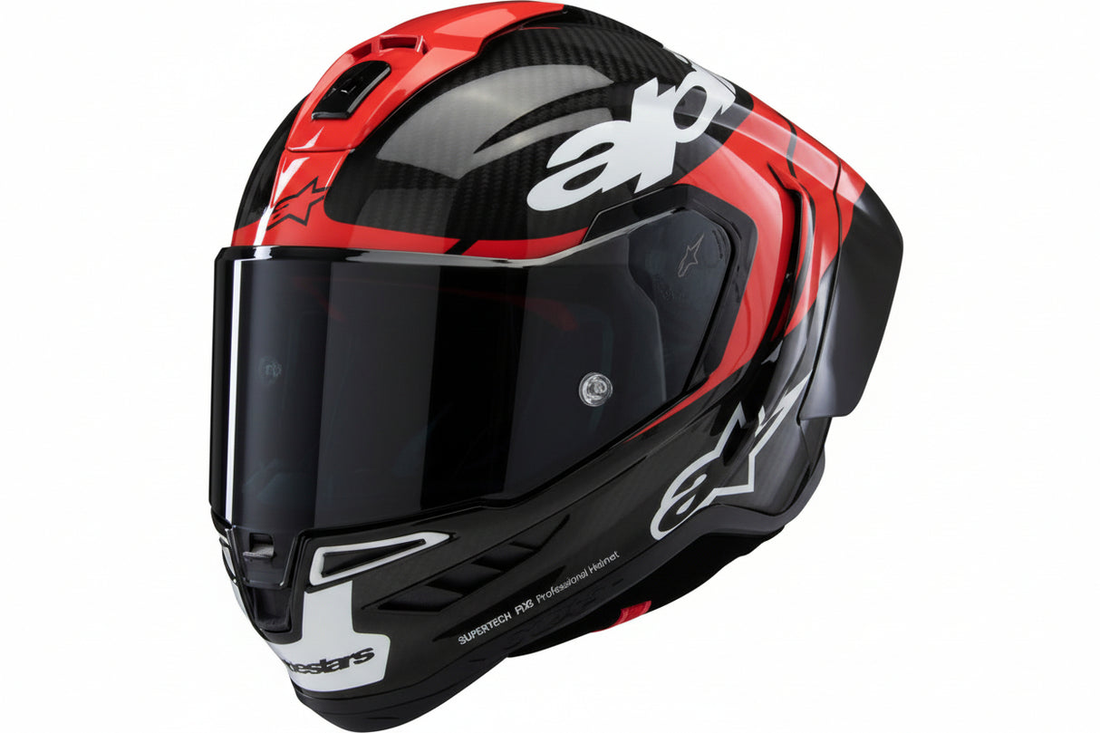 ALPINESTARS Supertech R10 Helmet - Element - Carbon/Red/White - Medium 8200324-1363-M