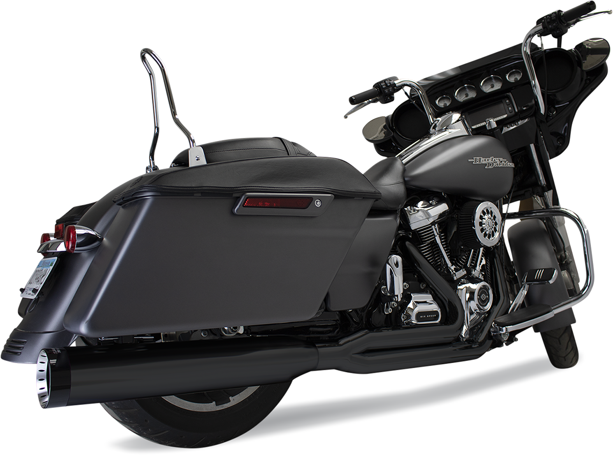 KHROME WERKS 2-into-1 Outlaw Exhaust System - Black - No End Cap Included 2017-2024 200775
