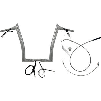 FAT BAGGERS INC. 1-1/2" EZ Install Pointed Top Handlebar - 14" - Chrome 849914