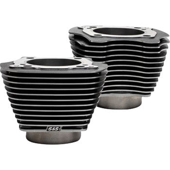 S&S CYCLE Cylinder Set - 4.25" Bore - Unhoned - Black Granite w/Highlights - M8 910-0739A