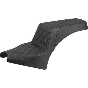 SADDLEMEN Step-Up Seat - Driver Lattice Stitch - Black - Indian Scout '25 I25-33-172