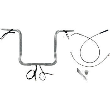 FAT BAGGERS INC. 1-1/4" EZ Install Round Top Handlebar - 16" - Chrome 939016