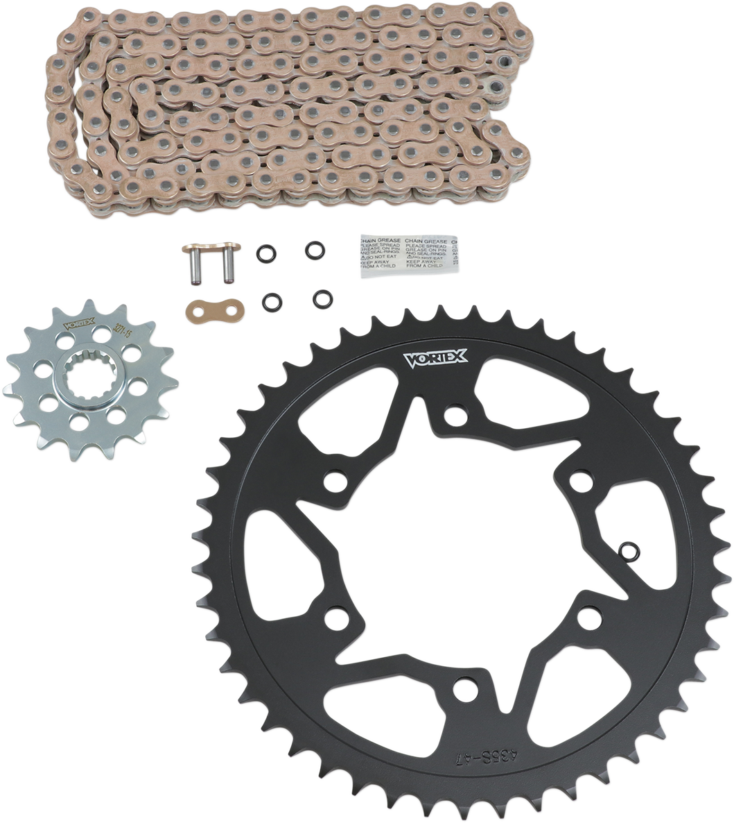 VORTEX Chain and Sprocket Kit - HFRS - Gold - Yamaha YZF-R6 CKG6316