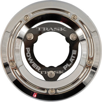 TRASK Derby Cover with Power Plate - Chrome/Black - Kit - '18-'25 Softail TM-0052-CH-BK