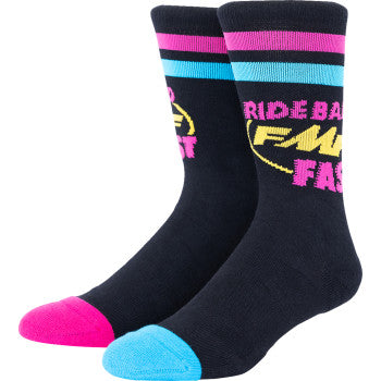 FMF Ride Bad Socks - Black - One Size FA24194906
