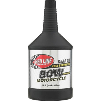 RED LINE SYNTHETIC OIL Motorcycle Gear Oil with Shockproof® - 80W - 1 US quart 42704
