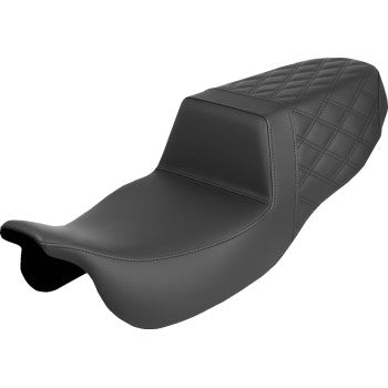 SADDLEMEN Step-Up Seat - Rear Lattice Stitch - FLRT/FLTRT '15-'25 815-07-173