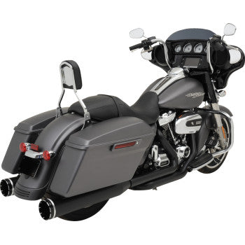 KHROME WERKS 2-into-1-into-2 Dominator-SR Exhaust System - Black - Without End Caps - M8 Touring 200810A-SR