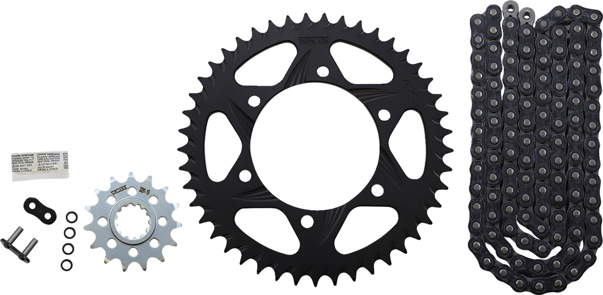 VORTEX Chain and Sprocket Kit - HFRA - Black - Yamaha FZ/MT-10 CK6456