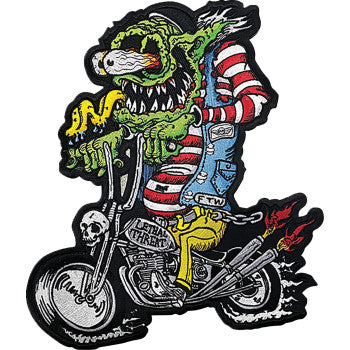 LETHAL THREAT Monster Biker Embroidered Patch - Large LT30252