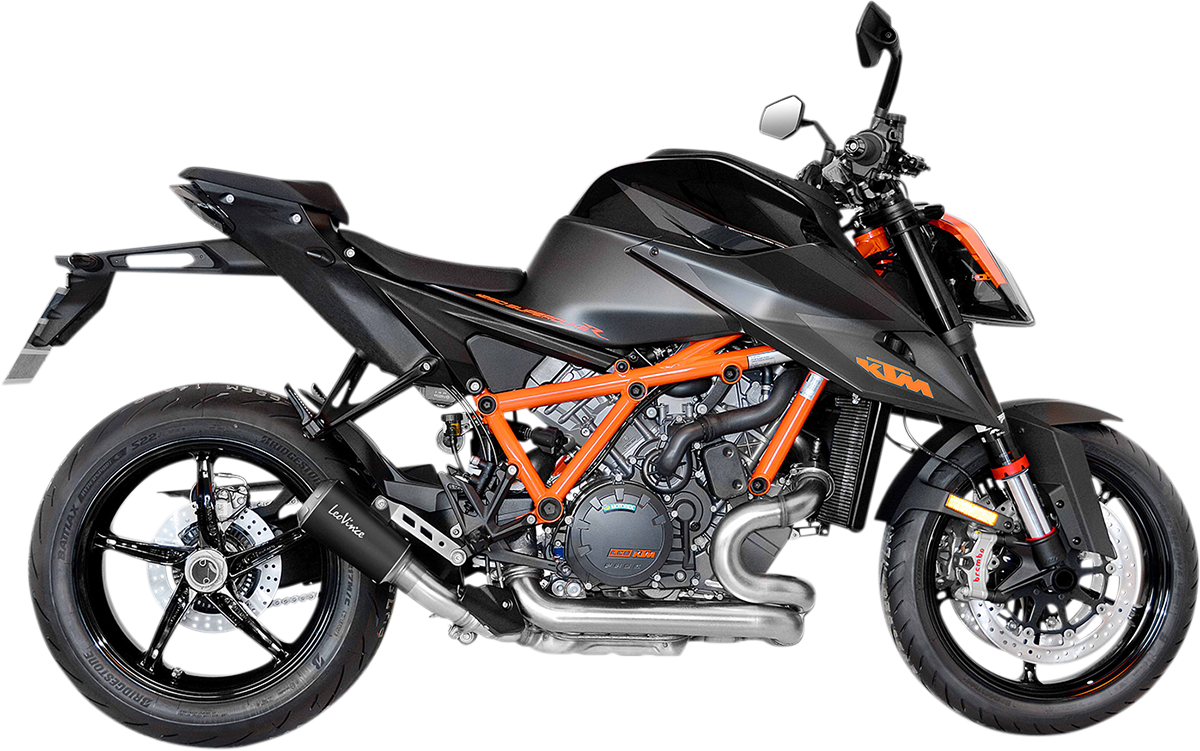 LEOVINCE LV-10 Slip-On Muffler - Black Stainless Steel 1290 Super Duke 2021-2023 15243BU 1811-4127