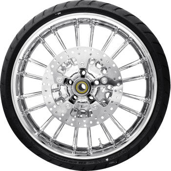 COASTAL MOTO Atlantic Front Wheel - Chrome (21") | Rotors (11.8") | Dunlop AE2 Tire (130/60B21) PKG2-ATL213CH-ABST
