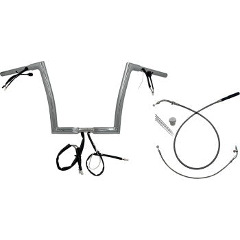 FAT BAGGERS INC. 1-1/4" EZ Install Flat Top Handlebar - 12" - Chrome 749912