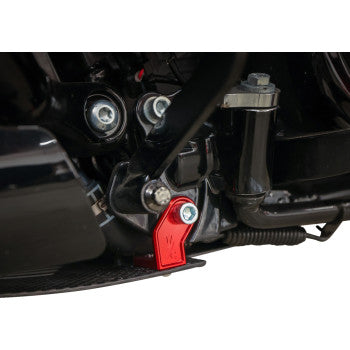 THRASHIN SUPPLY CO. Skid Plate - Carbon Fiber/Forged - With Red Brackets - FLHX/FLTRX TSC-3035-2