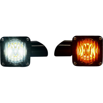 CUSTOM DYNAMICS Turn Signal - Shark Demon™ - LED - Front - Smoke Lens SD-RG-FT-AW