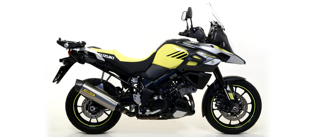 Arrow Suzuki Dl 1000 V-Strom V-Strom 1000 / 1050 2014-2019 Homologated Aluminium Maxi Race-Tech Silencer With Carbon End Cap For Original Collectors 71816ak