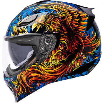 ICON Threshold™ Modular Helmet - Burn Birdie Burn - Blue - Medium 0100-2723