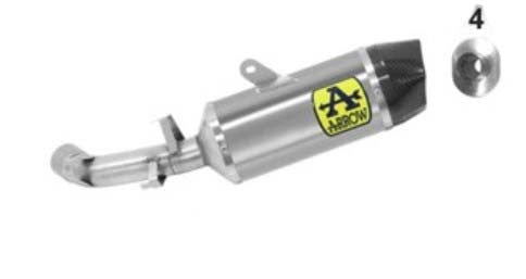 72627AK Arrow Indy Race Slip-on Exhaust, Aluminum for KTM 390 Adventure 20-24