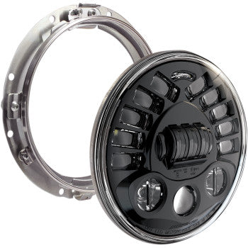 J.W. SPEAKER Adaptive 2 LED Headlight - 7" with Mount - Black 0555051