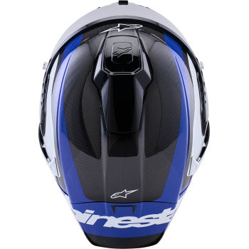 ALPINESTARS Supretech R10 Helmet - 22.06 - Arius - Gloss Black/White/Blue - XS 8203926-1647-XS