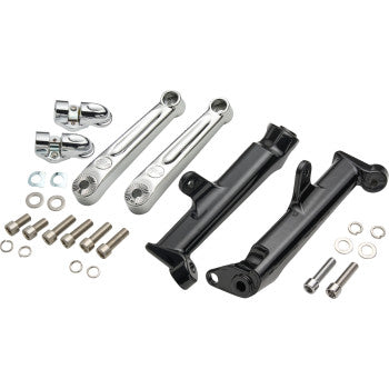 CIRO Frame Mounted Adjustable Highway Peg Mount - Extended - Chrome 60601