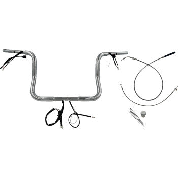 FAT BAGGERS INC. 1-1/4" EZ Install Round Top Handlebar - 12" - Chrome 939012