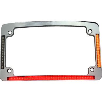 CUSTOM DYNAMICS License Plate Frame - LED - Chrome TF05-23-C