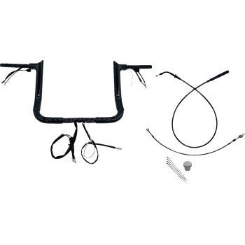FAT BAGGERS INC. 1-1/2" EZ Install Pointed Top Handlebar - 12" - Black 849012-B