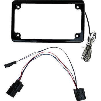 CUSTOM DYNAMICS License Plate Frame - LED - w/ Tag Light - Black - SXS Talon 1000R 2019-2023 CD-LPF-TA