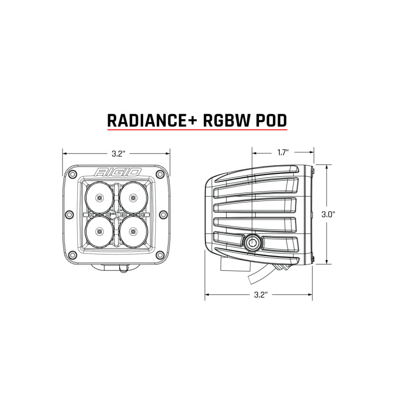 Rigid Industries Radiance+ Pod RGBW - Pair 202053