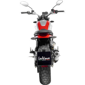 LEOVINCE LV-10 Slip-On Muffler - Matte - Stainless Steel Scrambler 2023-2024 15266 1811-4639