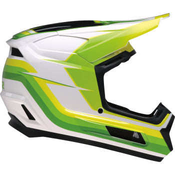 Z1R Youth Dirt Maxx Helmet - Vortex - White/Green - Large 0111-1740