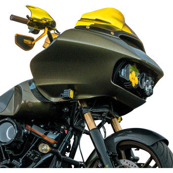 KLOCK WERKS Flare® Handguards - Harley-Davidson Hydraulic Clutch - Yellow KWS-01-0131-HC