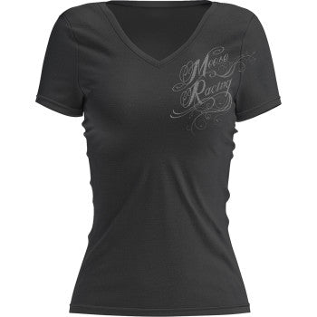 MOOSE RACING Women's Flourish Script T-Shirt - Black - Medium 3031-4285