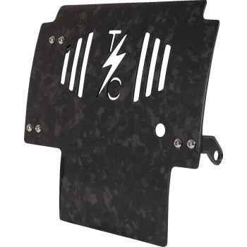 THRASHIN SUPPLY CO. Skid Plate - Carbon Fiber/Forged - With Black Brackets - FLHX/FLTRX TSC-3035-1