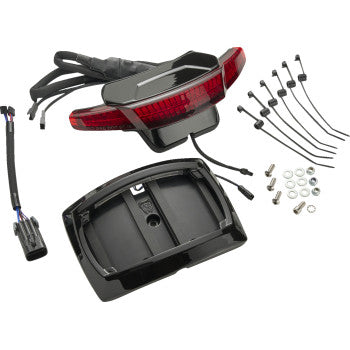 CIRO Tail Light License Plate Mnt Latitude Indian Red Lens Blk 46474