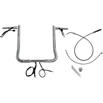 FAT BAGGERS INC. EZ Install Wired Handlebar Kit - 1-1/4" - Pointed Top - 16" - Chrome 949016