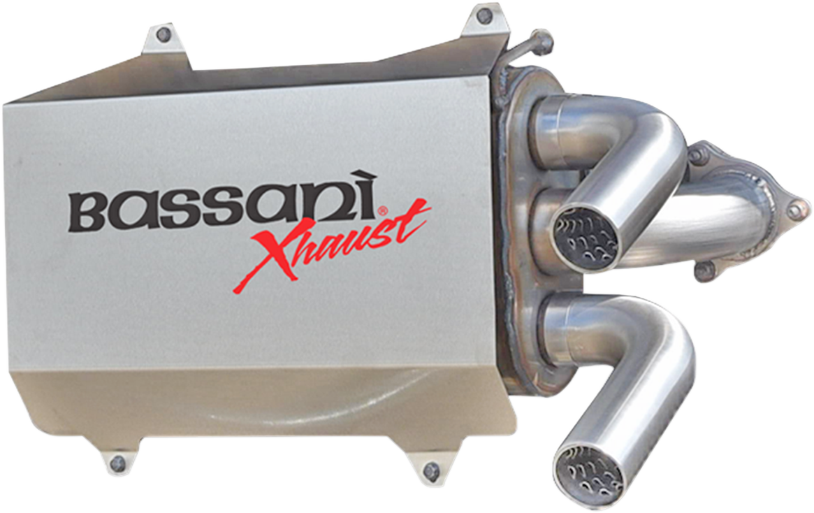 BASSANI XHAUST Muffler - Stainless Steel - RZR XP 1000 Turbo 2016-2018 6R1017T