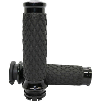 AVON Grips - Diamond Contour - Black - TBW DIA-65-ANO-FLY