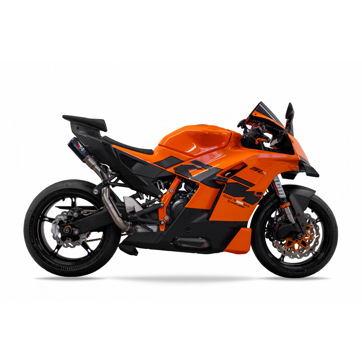 Austin 2026 KTM 990 RCR RS22 DUAL UNDERSEAT SLIP-ON TITANIUM EXHAUST SYSTEM AR100