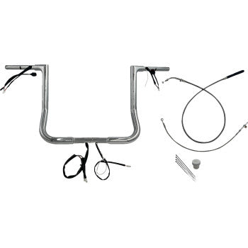 FAT BAGGERS INC. 1-1/4" EZ Install Flat Top Handlebar - 14" - Chrome 749014