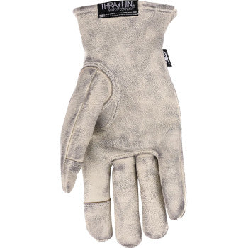 THRASHIN SUPPLY CO. Roper Leather Gloves - Bone White - Large TRG-00-10