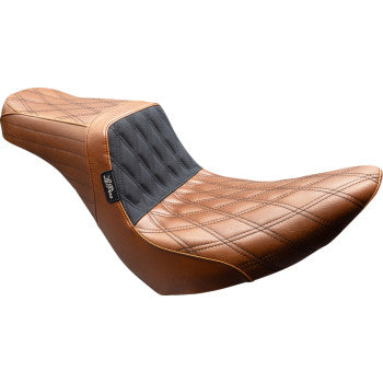LE PERA Tailwhip Seat - Brown - Double Diamond - Black Stitch - FX/FL '18-'25 LYR-580TDV01