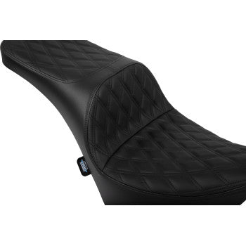 DRAG SPECIALTIES SEATS Freedom Seat - Solar Leather - Double Diamond Black Stitch - FL/FX '18-'25 0802-1691