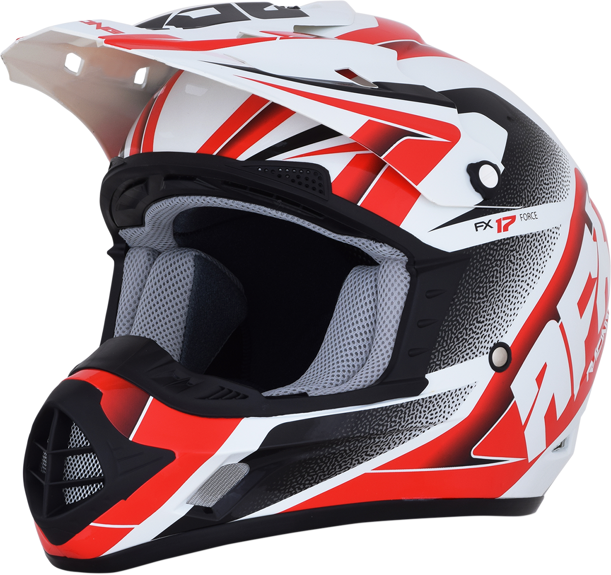 AFX FX-17 Helmet - Force - Pearl White/Red - Medium 0110-5245