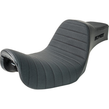 SLYFOX Highnoon Seat - Vinyl - Classic Stitch - Black Logo - Dyna '12-'16 4694A-slyfox
