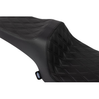 DRAG SPECIALTIES SEATS Predator III Seat - Solar Leather - Double Diamond - Black Stitch - Challenger '20-'25 0810-2464