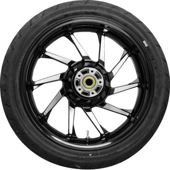 COASTAL MOTO Hurricane Rear Wheel - Black Cut (18") | Dunlop AE2 Tire (180/55B18) PKG2-HUR185BC-ABST