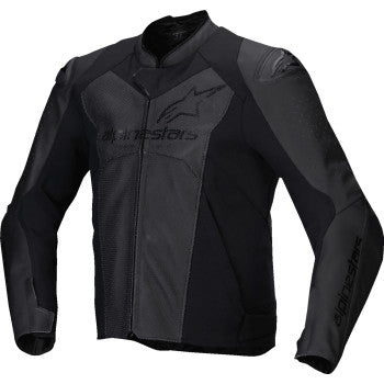 ALPINESTARS Faster v3 Airflow Leather Jacket - Black/Black - US 42 / EU 52 3103625-1100-52